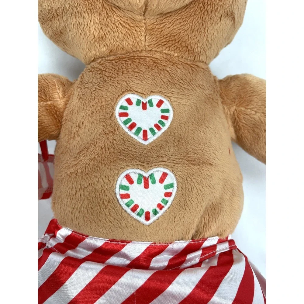 Build a Bear BAB Christmas Gingerbread Girl Plush Red Bow Clothes Hearts
